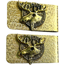 Moose Lodge Club - Money Clip - PAP Loyal Order of Moose - Moose Club - LOT of 2 picture