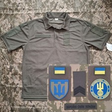 Original Polo Shirt of the Ukrainian Army XL, Ukrainian Uniform +Set of Patches picture