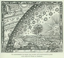 Camille Flammarion 1888 Vintage Firmament Wood Engraving Photo Reprint Wall Art picture