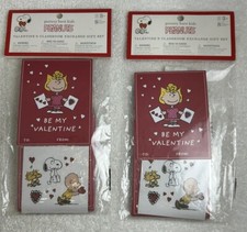 NEW Peanuts Snoopy Sally Be My Valentine Classroom Valentines 8 per pkg - 2 Pkgs picture