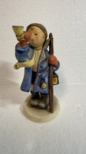 Vintage Goebel Hummel Style Figurine Boy w Trumpet Lantern W Germany  picture