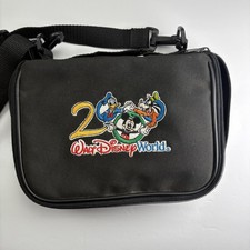 Vintage Walt Disney World 2000 Shoulder Bag Black Mickey Goofy Donald Logo Case picture