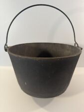 Cast Iron Cauldron 3 Footed Bean Pot Kettle Cauldron With Wire Handle picture