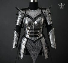 Female Medieval Knight Armor Set Lady Knight Steel Armor Costume Fantasy Warrior picture
