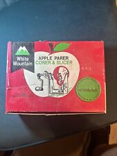Vintage White Mountain Apple Peeler Parer Corer Slicer, With Box Vintage picture