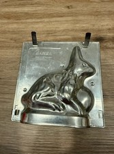 Vintage Solid  Easter Bunny Rabbit Chocolate Mold With Stand Kaiser West Germany picture