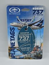 Planetags Plane Tag Limited Edition Teal WestJet Boeing 737-700 Tail #C-GTWS picture
