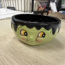 Johanna Parker Frankie Halloween Frankenstein Bowl Rare picture