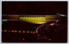 WA, Washington, Grand Coulee Dam, Night View, Vintage Postcard picture