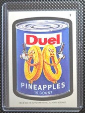 2022 Topps Wacky Packages January Duel Pineapples #3 Sticker Promo Back Card picture