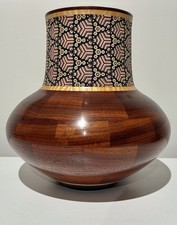 Marilyn Endres & Eucled Moore Turned Wood Vase KAZI STUDIO 12 X 11” picture