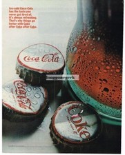 1966 Coca Cola Coke After Coke After Coke Vintage Print Ad bottlecaps picture