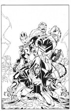 DC Comics New 52 STATIC SHOCK #7 Original Cover Art - Static & Hardware picture