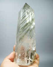 2.02lb Natural Clear Green Phantom Quartz Crystal Obelisk Wand Point Healing picture