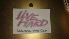 VINTAGE LIVE HARD RED Stickers Decals OLD STOCK  ORIGINAL picture