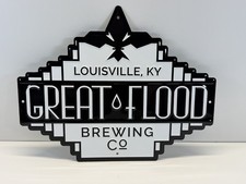 RARE GREAT FLOOD BREWING CO. BAR SIGN Tin Metal Louisville KY picture