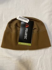 New GENUINE Polartec USMC COYOTE BROWN MICRO FLEECE CAP/BEANIE HAT L/XL. picture