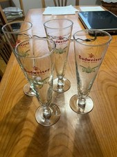 Budweiser Pilsner Glasses. Set of 4 picture