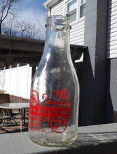 70th Anniversary Ritchey Dairy Red Paint Quart Milk Bottle Martinsburg Pa picture