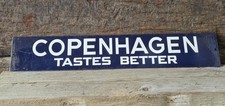 VINTAGE COPENHAGEN 'TASTES BETTER' PORCELAIN SIGN 20