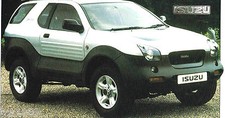 1997/1998 ISUZU VEHI-CROSS SPEC SHEET/Brochure/Catalog picture