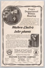 Antique Print Ad 1910 Western Electric Inter-Phones Office Telephone NY New York picture