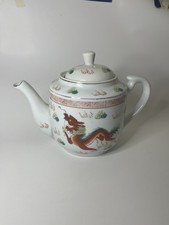 Chinese Porcelain Teapot Traditional Chinese Dragons/Phoenix Feng Shui Decor. picture