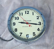 Vintage Appleton Explosion Proof Electric Wall Clock Type ECV Cat No 95060 RUNS picture