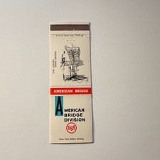 American Bridge Carquinez Bridge Crockett CA Vintage Matchbook Cover 5MB126-5 picture