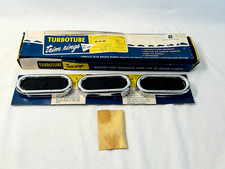 Old Vtg NOS Saxon Turbo Tube Automotive Fender Skirt Chrome Trim Rings With Box picture