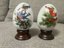 Lot of 2 Avon Collectibles Four Seasons Eggs: Summer’s Song Winter’s Sparkles picture