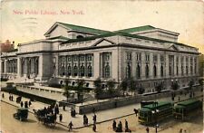 1910 New Public Library New York Brooklyn Station Posted Postcard picture