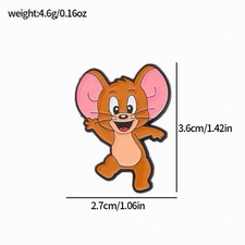 Happy Jerry Enamel Pin Cartoon Mouse Full Body Cute Lapel Pin Gift- US Seller picture