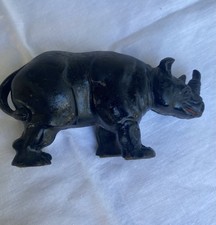1920s Cast Iron Rhinoceros Still Coin Bank Attributed to Arcade Mfg. Co. Antique picture