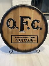 Authentic Buffalo Trace OFC Full Logo Distillery Bourbon Barrel Head 21”- Carved picture