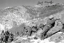 Joel Healy autograph 4x6 photo Charlie Co., 1st Bt, 7th Mar Korean War COA LOOK picture