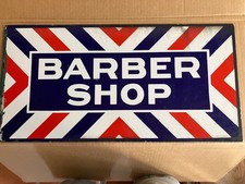 Vintage VERIBRITE Barber Shop Porcelain Double Sided  Sign 24
