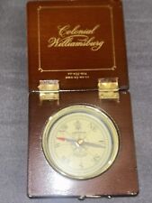 Vintage Rare Souvenir Colonial Williamsburg Virginia Wood-incased Latch Compass picture