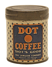 VINTAGE DOT COFFEE SAMPLE TIN 