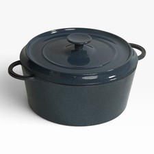 Vintage Midnight Blue Staub Basix 26 Cast Iron Dutch Oven Made in France 11.2 lb picture