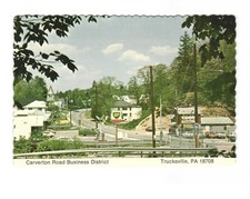 Carverton Road business district Trucksville PA vintage postcard unposted picture