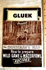 Gluek Beer Minneapolis THE SPORTSMANS WAY  game recipes booklet 1940s picture