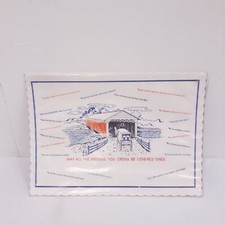 13 Vtg May all the bridges you cross Be covered ones Decorative Paper Placement picture