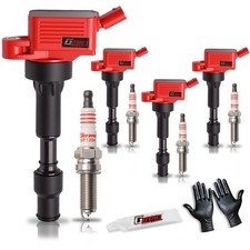 4PCS Upgraded Ignition Coil Pack and Iridium Spark Plug Compatible with 2016-... picture