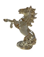 Crystal Gallant Horse Figurine Collectible Glass Horse Ornament Office Decor picture