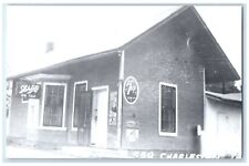 c1960's CBQ Charleston Iowa IA Vintage Train Depot Station RPPC Photo Postcard picture