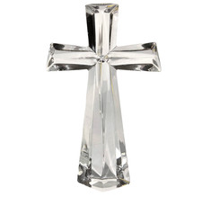 Vintage Teleflora 24% Lead Crystal Cross Fine Bohemian Czech Republic Prism 7.5