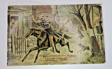 1913 Paul Revere Midnight Ride Postcard Parcel Post Stamp #Q1 Union Springs NY picture