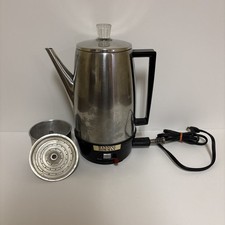 Vtg MANNING BOWMAN Coffee Percolator Basket & Stem Included - Works picture
