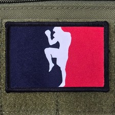 Muay Thai Patch Moral Kick Boxer Tactical Meme Military Army Hook & Loop 3x2 picture